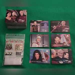 Vintage 1995 Skybox Star Trek The Next Generation Trading Cards (142) w/ Sleeves